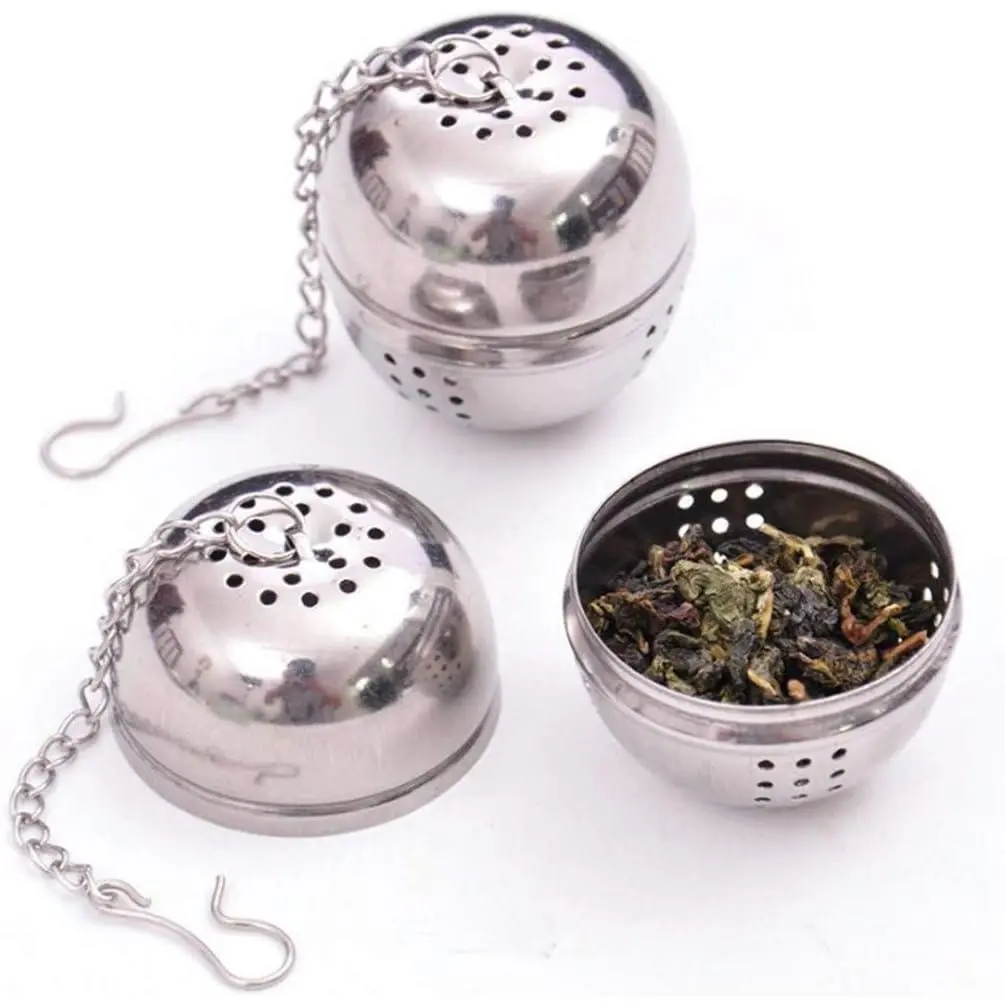 2pc Stainless Steel Ball Shape Tea Infuser Ball Tea Infuser Tea Leaf Filter with Handles Filter Tea