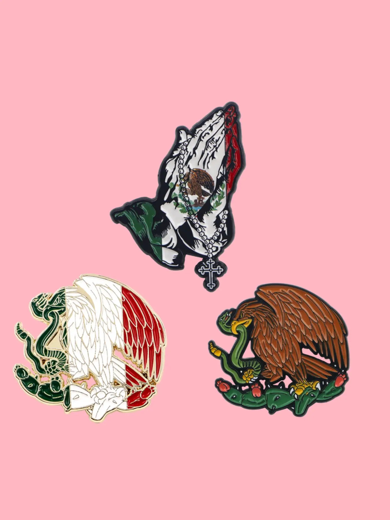 3pcs/set Mexico Culture Unique Design Zinc Alloy Brooch Lapel Pins, Cartoon Pattern Casual Fashion Accessories, Men Accessories, Perfect Gift Idea for Friends, All Seasons Wear