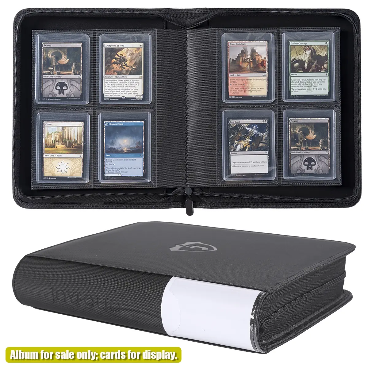 Toploader Binder, Holds 128 Top Loaders - 4 Pocket Top Loader Binder for 3" x 4" Rigid Card Holders for Trading Cards or Sports Cards, Trading Card Storage, Tcg Storage, Trading Card Organizer, Model A