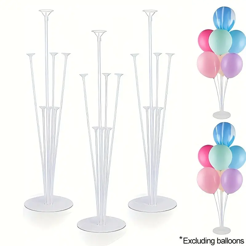 3 sets of PVC balloon holder - adjustable Height center pole suitable for weddings, birthdays, home decor - no need for electricity, multifunctional event decoration supplies