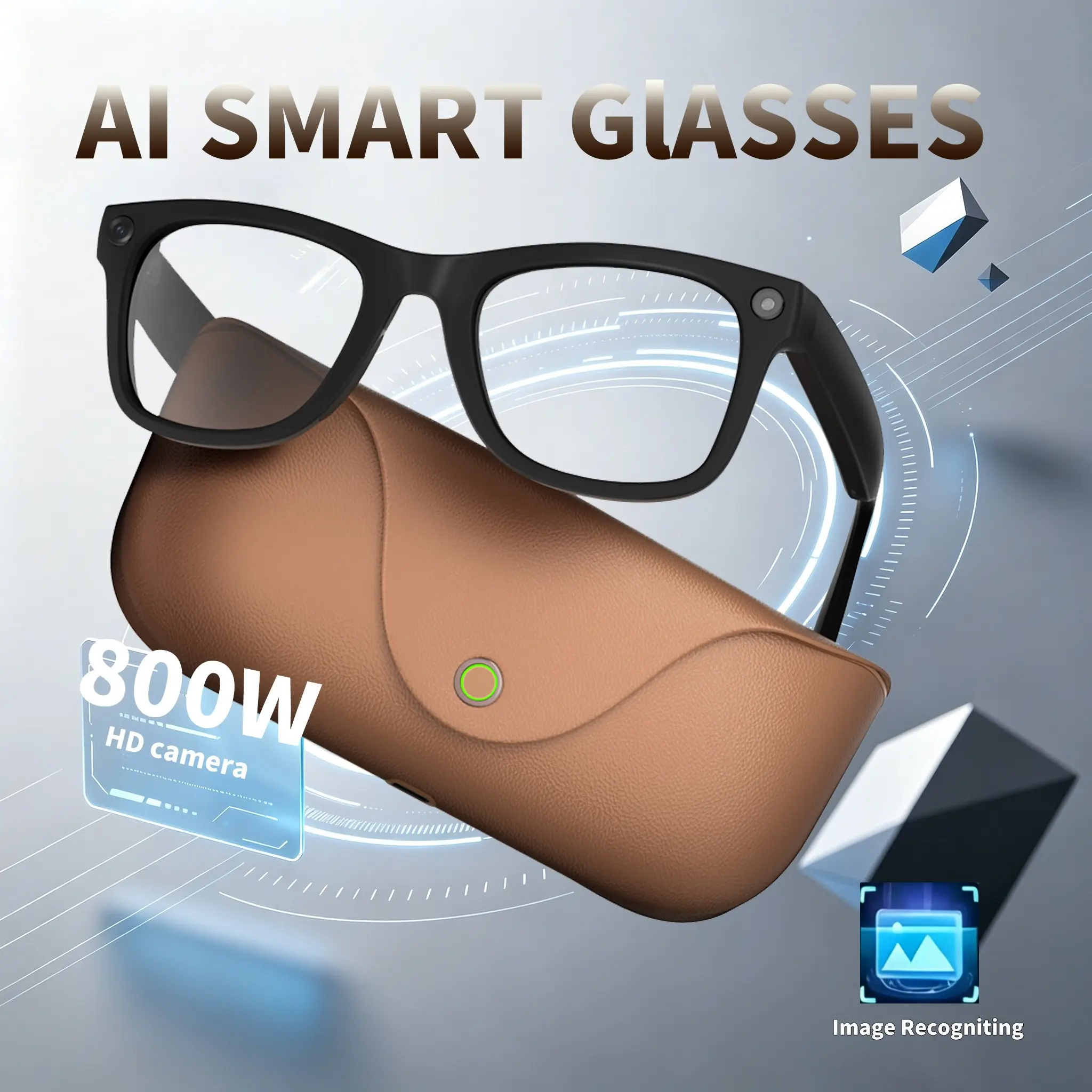 2026 New Mt5 Ultra Smart Glasses, Multifunction Smart Glasses, Glasses with Camera, HD Camera, Business Men Photo Video Recording, Glasses that Record, 2000mah Power Bank, Ai Translation, Outdoor Driving Office, Wearable, Multifunctional Smart Glasses
