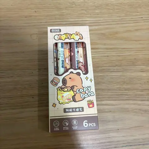 Cartoon Bear Design Erasable Gel Pen (6 Counts/set), Cute Blue Ink Smooth Writing Pen with Box Gift Pen, Aesthetic Pens Animal Design Pens, Stationery Writing Tools, Writing Stationery for School & Office & Home