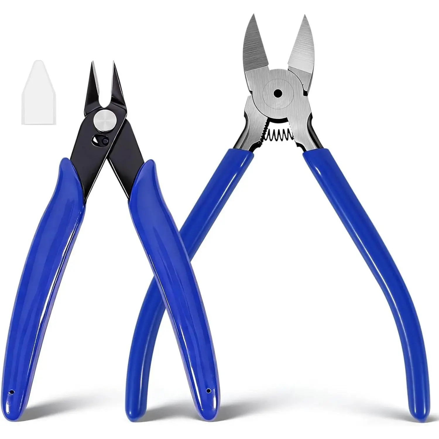 2 Pack Wire Cutters Set, 6"+5" Flush Cutters, Side Cutting Pliers | Carbon Steel Sharp Wire Cutters for Crafts, Electronics, 3D Prints, Jewelry, Model Sprues, Zip Ties & DIY Projects