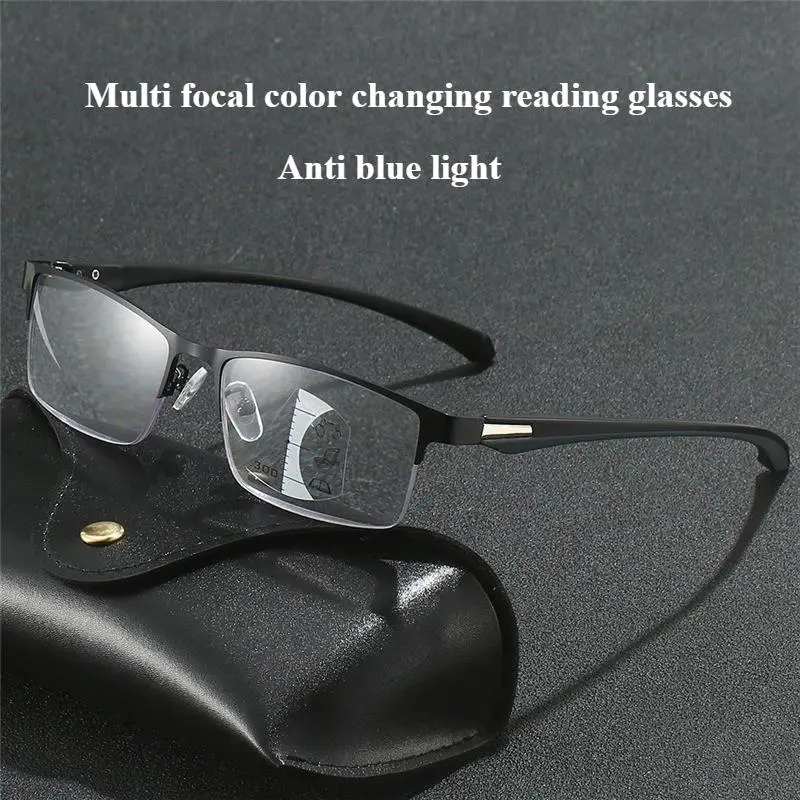 Photochromic Multifocal Reading Glasses with Both Near and Far Functions, Intelligent Zoom, and Anti Blue Light Glasses
