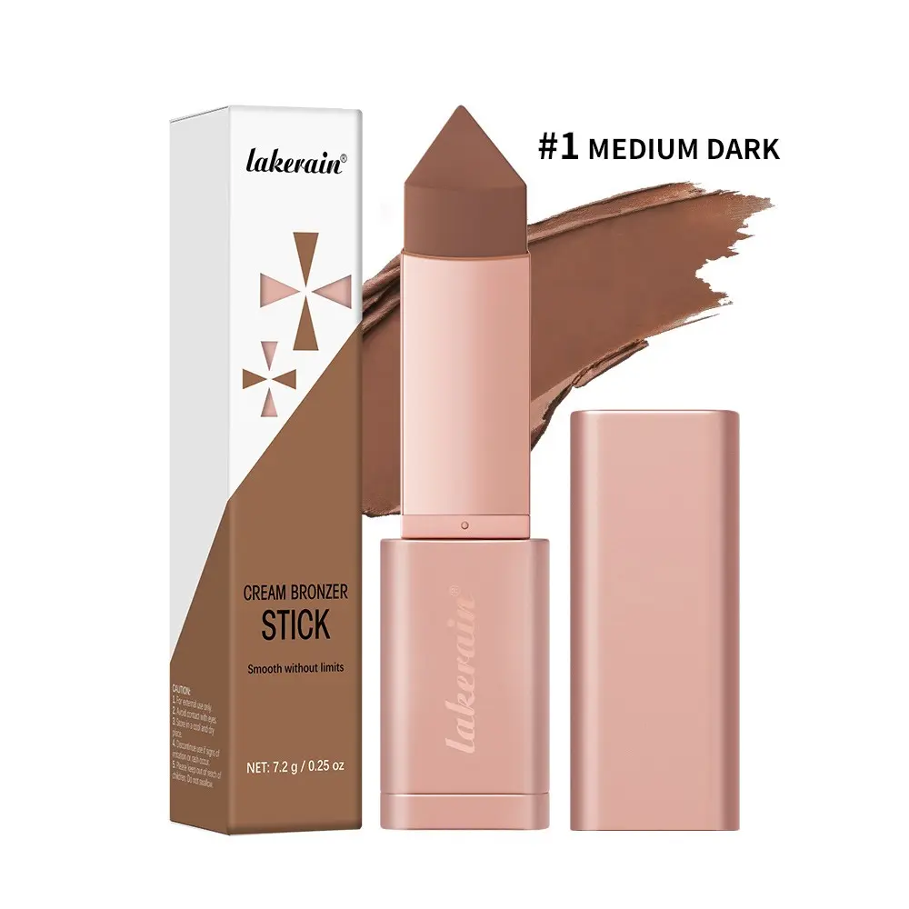 5 Colors Waterproof Moisturizing Bronze Contour Stick Bronzer, Long-Lasting Wear, Sweatproof, Matte, Creates Natural Sculpted Finish, Summer Vibe, Suitable for Daily Use and Travel