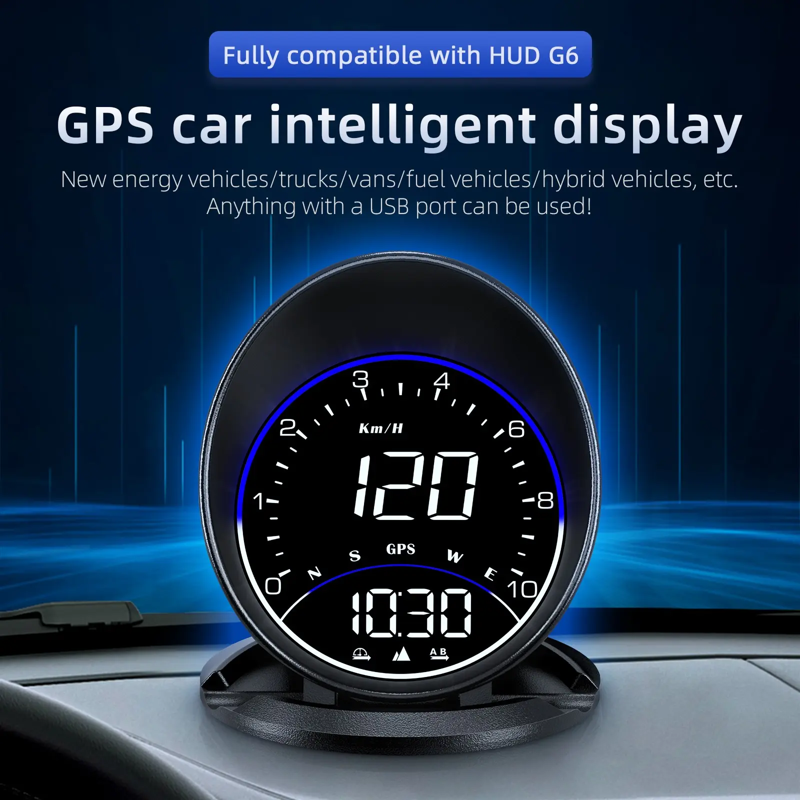 Digital Universal GPS Speedometer with Real-Time Speed Display, Plug & Play Automotive Driving Assistant for Drivers, Highway & Daily Driving