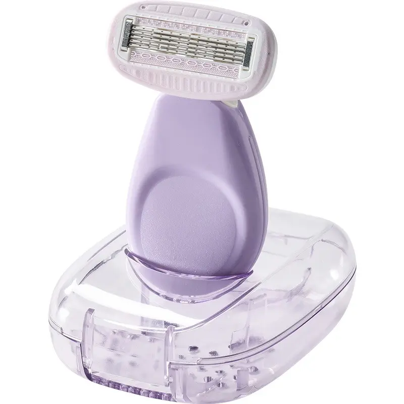 Portable Women Safety Shaving Razor with Storage Case, Smooth Shaving Razor, Daily Shaving Tool, Mini Travel Body Hair Removal Bikini Shaver for Leg Armpit