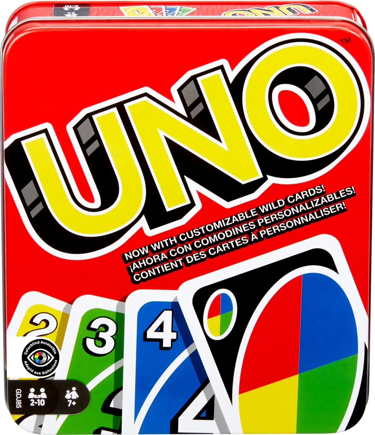 Games UNO Card Game for Kid, Adult & Nights & Parties, Travel & Vacations, Color Blind Accessible & Customizable Deck ( Exclusive)