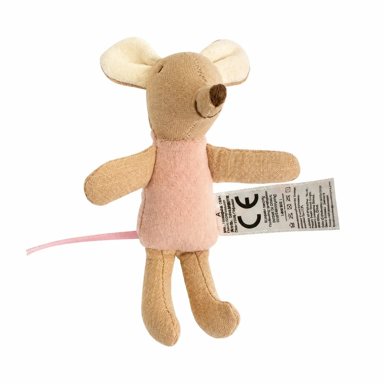 Vintage Style Fabric Mouse Doll, Handmade Plush Toy, Baby Comfort Toy, Girl's Bedroom Decoration, Soft and Cozy Design