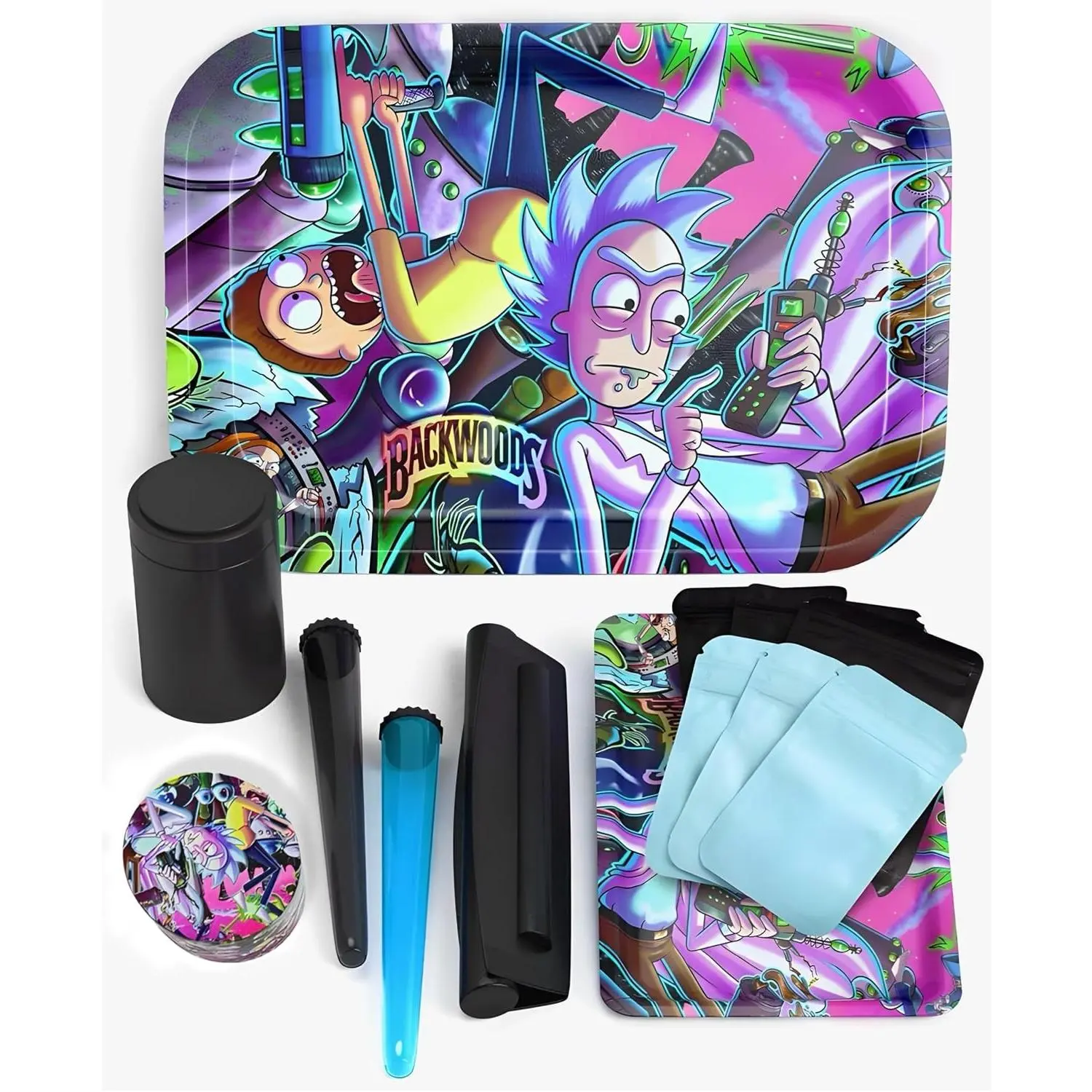 Rolling Tray Set - Large & Small Trays Kit - Smoking Accessories Bundle