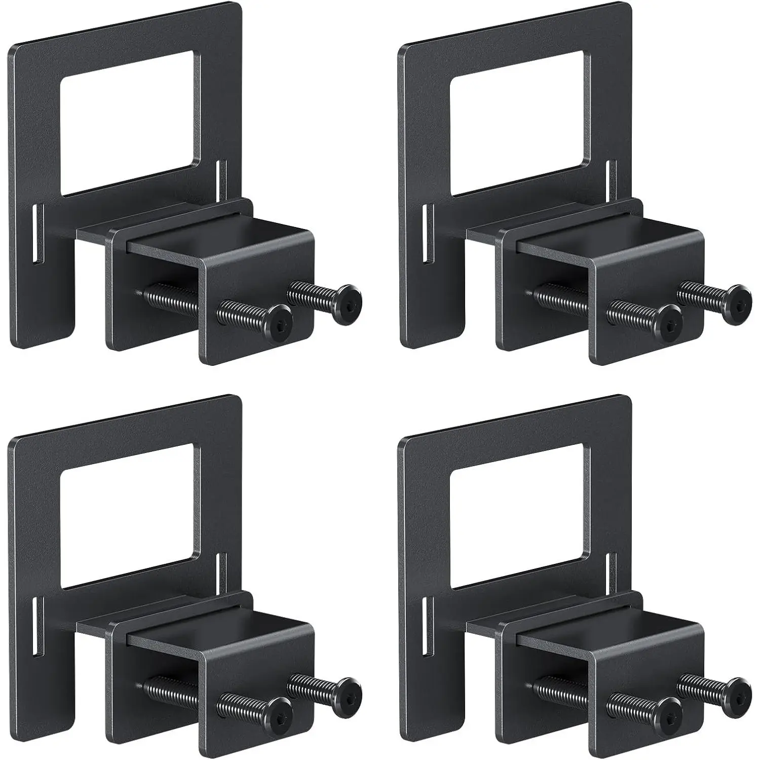 Non Slip Mattress Gaskets for Metal Bed Frame, Mattress Holder in Place Gripper, Adjustable Mattress Retainer Bar, Keep Mattress from Sliding Gripper, 4 PCS, Black