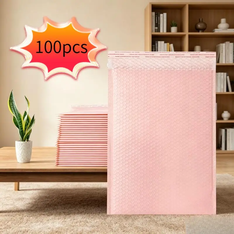 100pcs Pink Self-Seal Bubble Mailers 15x20.5cm- Padded Envelopes for Jewelry, Ecommerce& Small Business Packaging(5.91x8.07in)