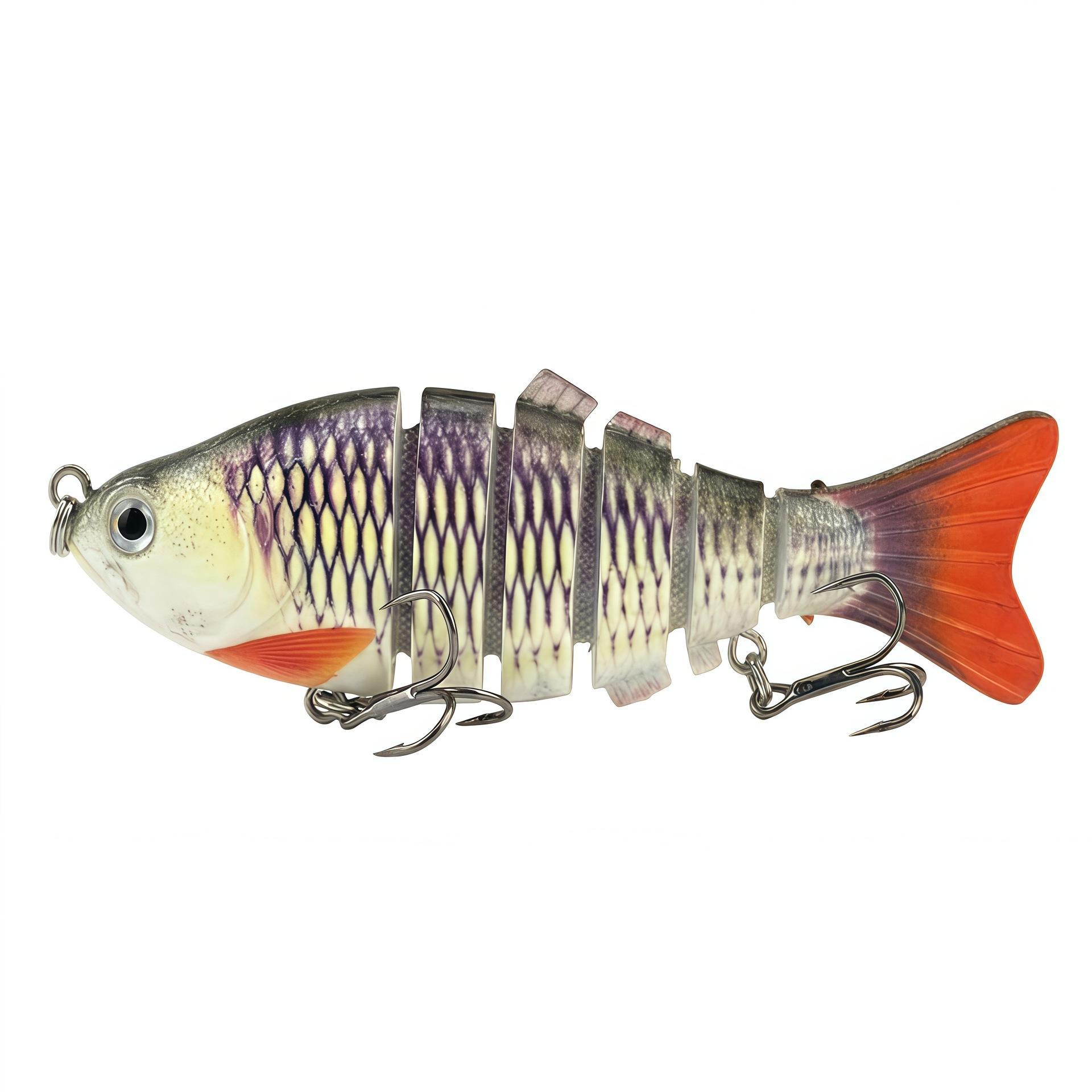 5 pieces/set, submersible 6-section swimming style, coquettish multi-section fish artificial luya fake bait, fishing supplies, fishing gear