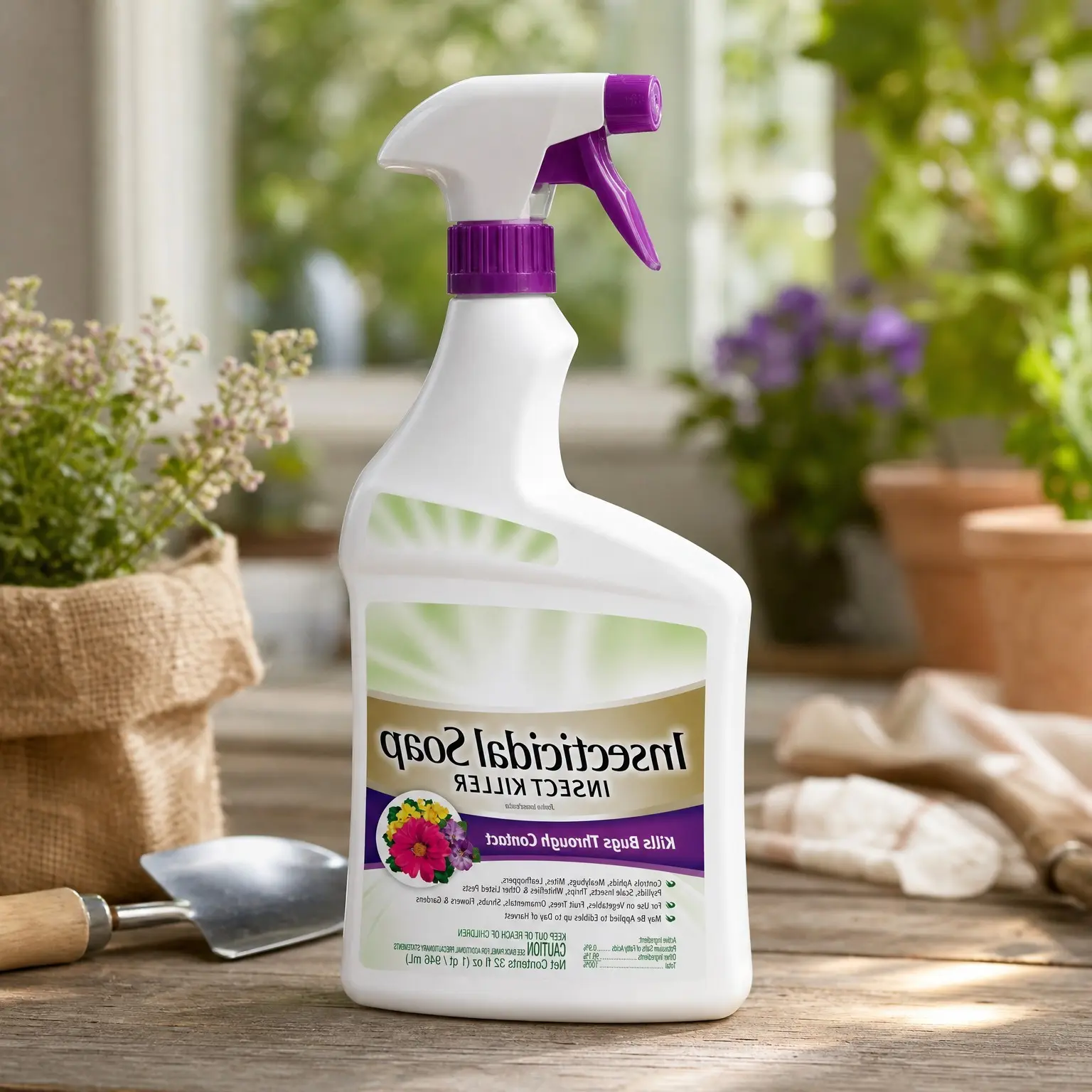 Insecticidal Soap Insect Killer Spray, 32 Oz | Ready-To-Use Organic Gardening Spray Controls Aphids, Mealybugs, Mites & Other Listed Insects, Indoor & Outdoor UseGift
