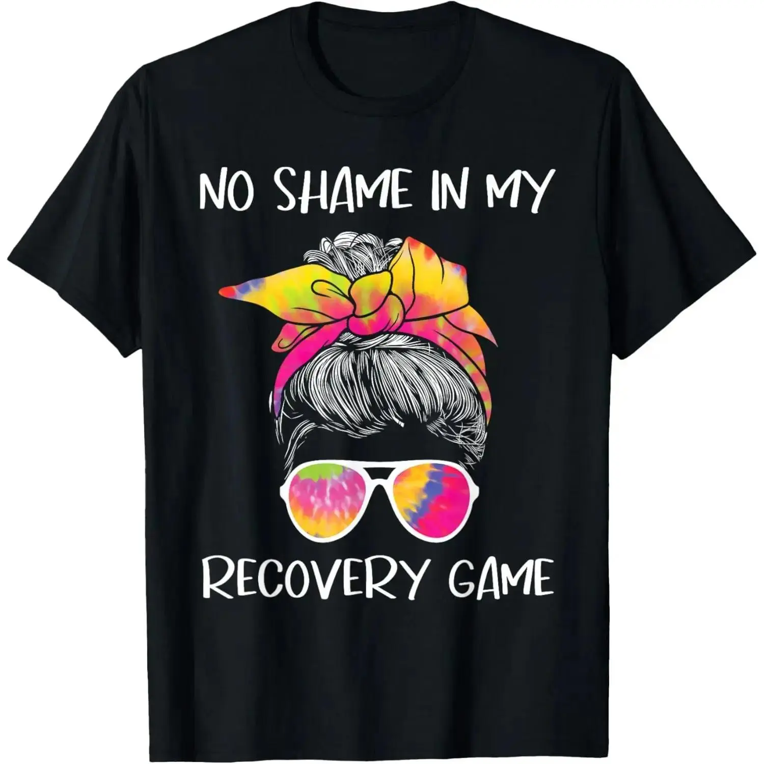 Men's Casual 100% Cotton Short-Sleeve Graphic Print Slogan T-Shirt - Distressed Look, Playful Art, Sobriety AA NA Recovery Anniversary Gift, Multi-Size Menswear