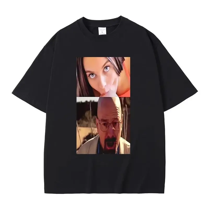 Breaking Bad Heisenberg Funny Graphic Unisex T-Shirt, Oversized Short Sleeve Casual Humor Streetwear Tops For Men Women