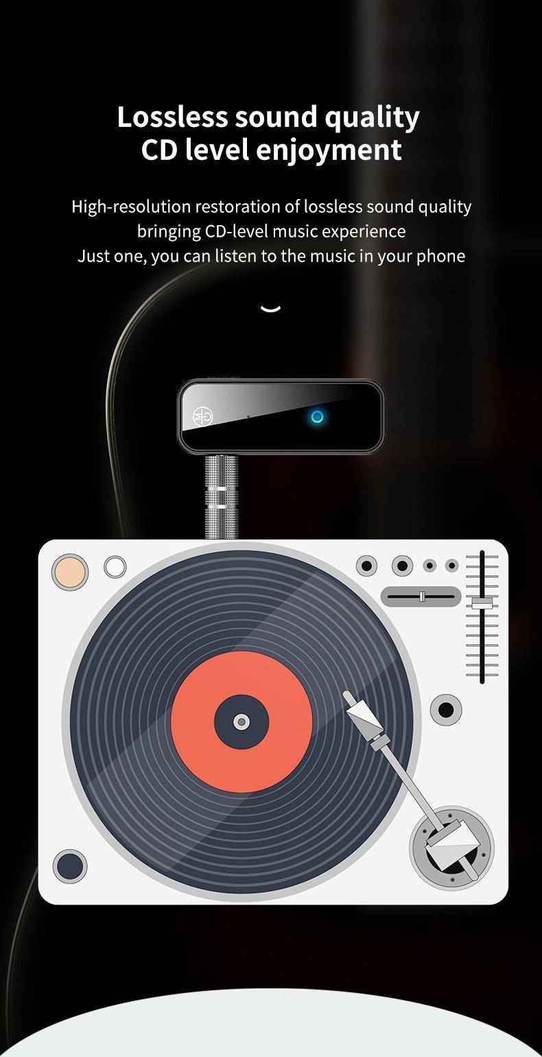 1 count Bluetooth Audio Receiver,  Wireless FM Transmitter, Car Bluetooth Transmitter, AUX Input Bluetooth Sound Adapter For Car