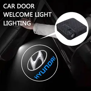 2pcs New LED Car Door Welcome Light Wireless Atmosphere Lamp HD Projector Ghost Shadow Lamp For Hyundai Ix35 I40 I20 Tucson Elantra Creta Sonata Ioniq Accent Creta Accessories