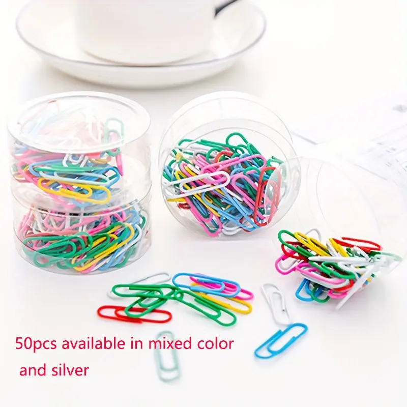 200Pcs 28mm Colorful Metal Durable Paper Clips Assorted Colors, Creative Cartoon Bookmark Paperclips Rust-Proof Office Stationery Supplies for Home School Office Document Organization