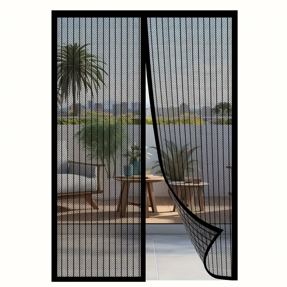 Heavy-Duty Retractable Screen Door with Seamless Mesh, Pet-Friendly Insect Barrier, Durable Polyester Fiber, No Electricity Required, High-Quality & Odorless, Ideal for Home & Pet Owners, Door Screens for Home, Modern Door Accessory