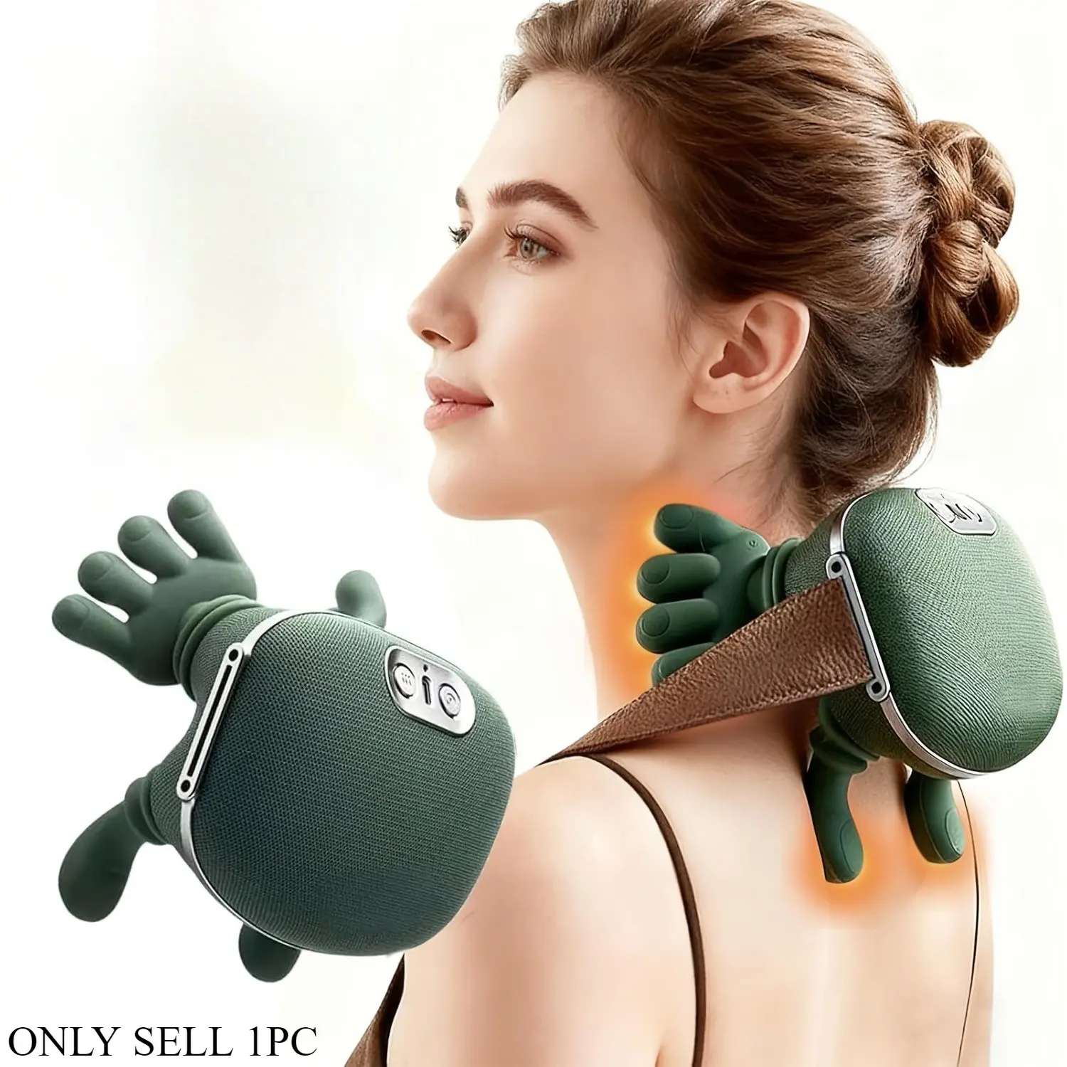 Portable Electric Massage Device, USB Rechargeable Massagers, Acupressure & Kneading Function, Neck, Back, Shoulder Relief, Office & Home Use, Fz-831 Model