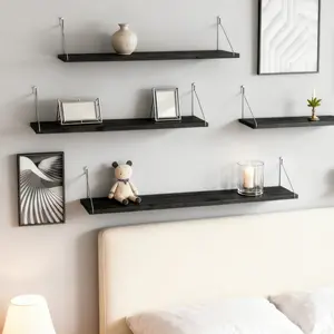 Wall Mounted No-Drill Storage Rack, Living Room Bedroom Wall Hanging Plant Holder, Student Dormitory Bedside Organizer, Shelf