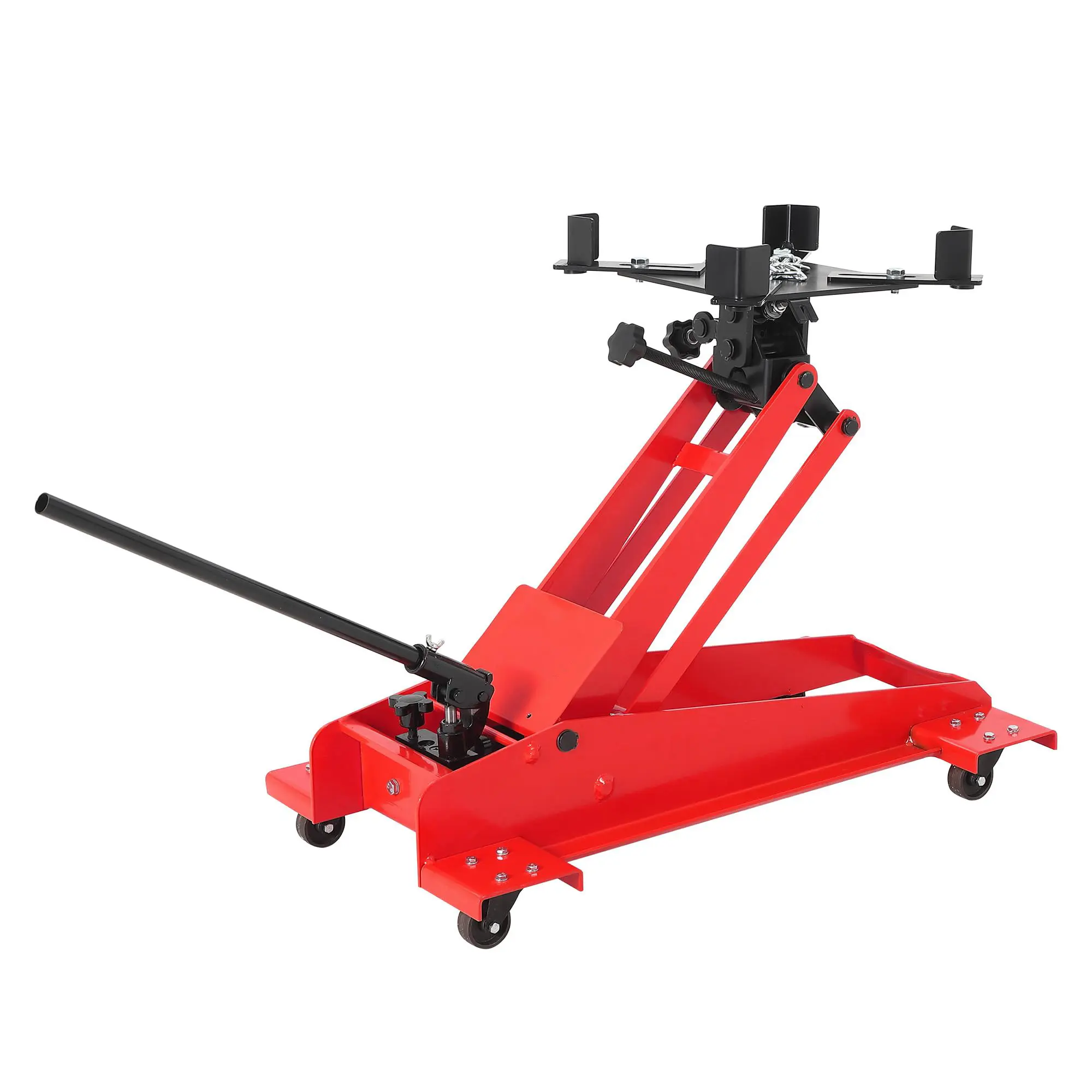 Hydraulic Transmission Jack 1000lb Low Profile Heavy Duty Steel Lift for Under-Car Powertrain Repair and Garage Mechanics 1PC