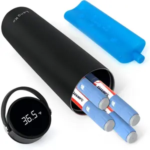 48H Travel Case for Ozempic or Wegovy Injector Pens, TSA Approved with/Temp Display and Reusable Ice Pack, for Trip & Daily Use (Black)