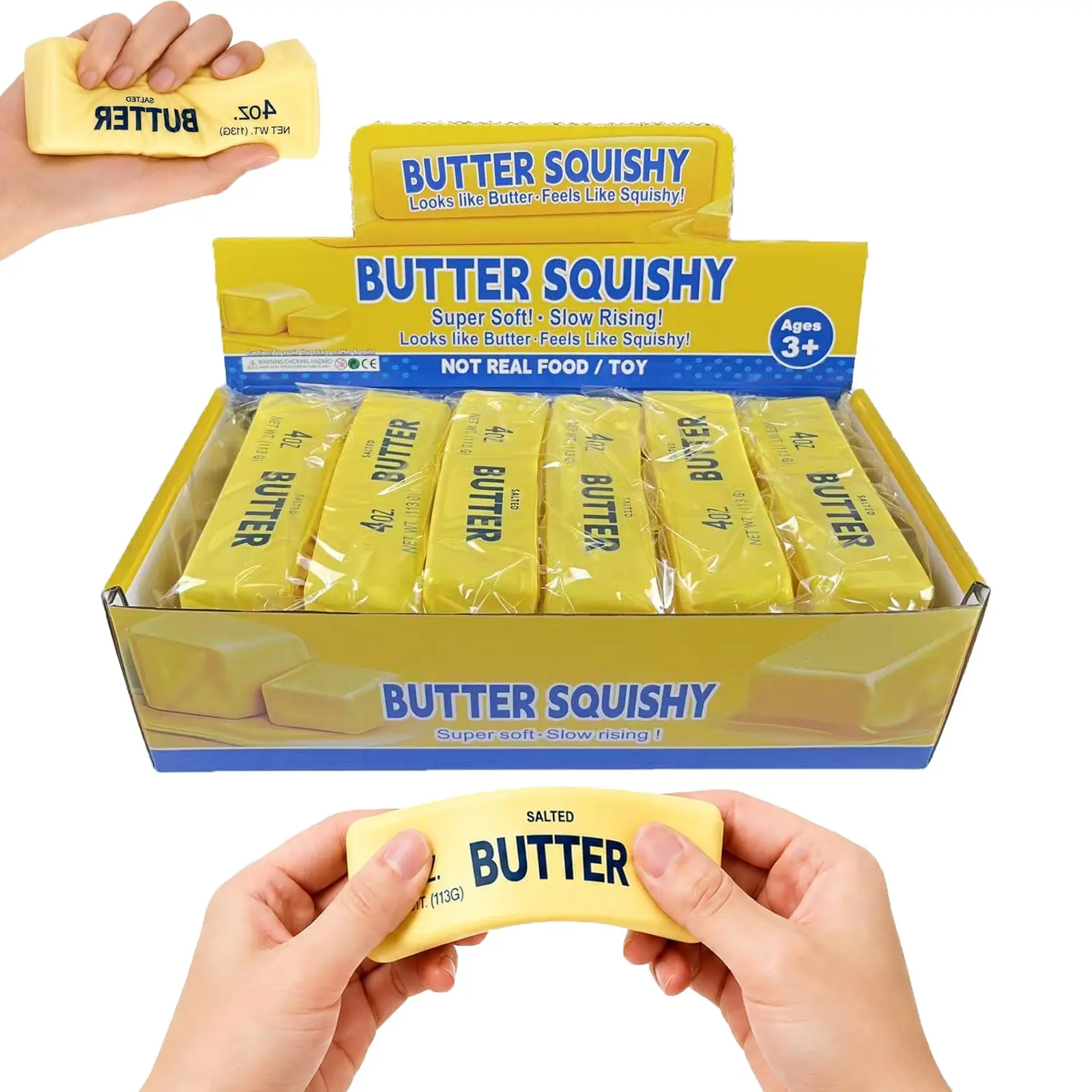 12pcs Slow Rising Butter Squishy, Squishies Butter Squeeze Toys Pack Sensory Stress Relief Soft & Stretchy Fidget Toy for Party Favors Squishy Butter, Boxed