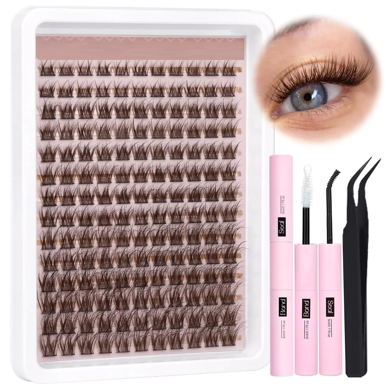 154 Pairs Spider Lashes, Invisible Natural Look, CD-Curly Extension, Wispy Single Lashes, 8-16mm, Easy to Use, Daily Wear, Eyelash Extensions, Soft Wispy Lashes, Fluffy Lashes