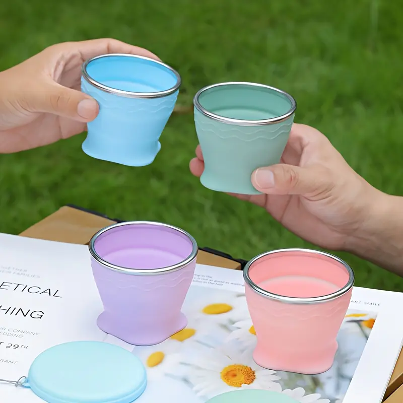 Portable Foldable Water Bridge Cup 6.76 oz Compressed Water Cup Outdoor Camping Travel Portable Cup Tea and Coffee Special Portable Cup