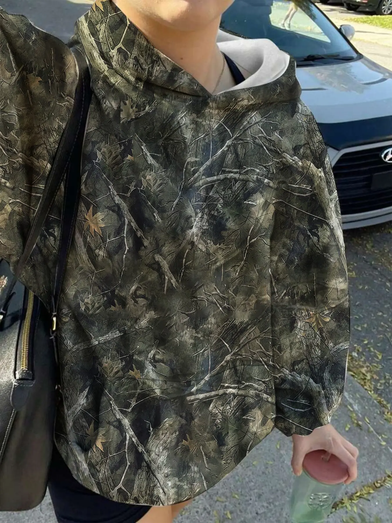 Women's Vintage Camo Sweatshirt, Loose Fit Casual Streetwear, Breathable & Comfortable, Ideal for Fall Winter Outdoor Wear