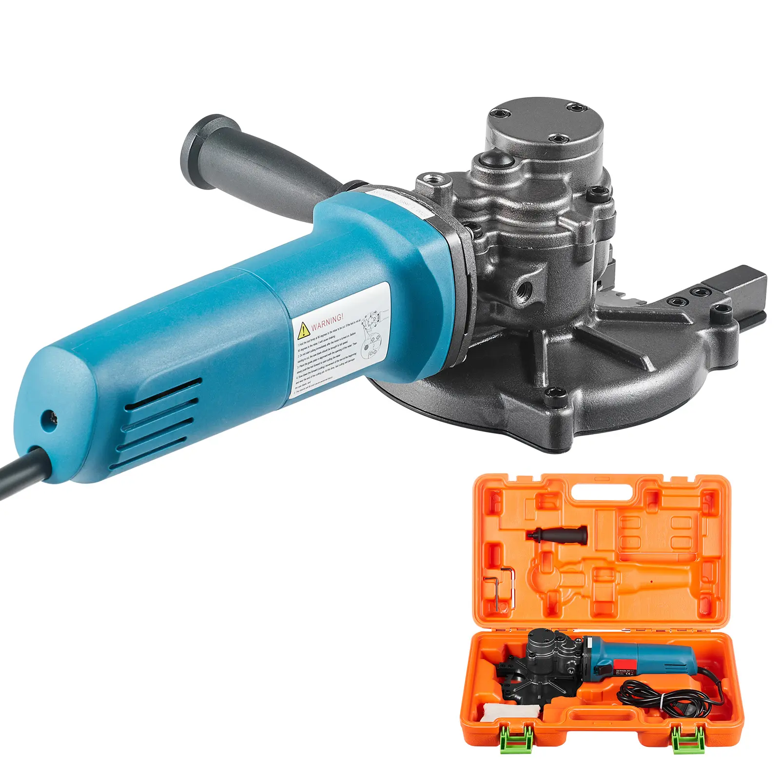 Electric Rebar Cutter, 1100W Portable Rebar Cutter, Cutting up to 3/2 inch (4-40mm) Rebar, High Power Steel Concrete Rebar Cutter with Auxiliary Small Handle Tool Case, RD-10