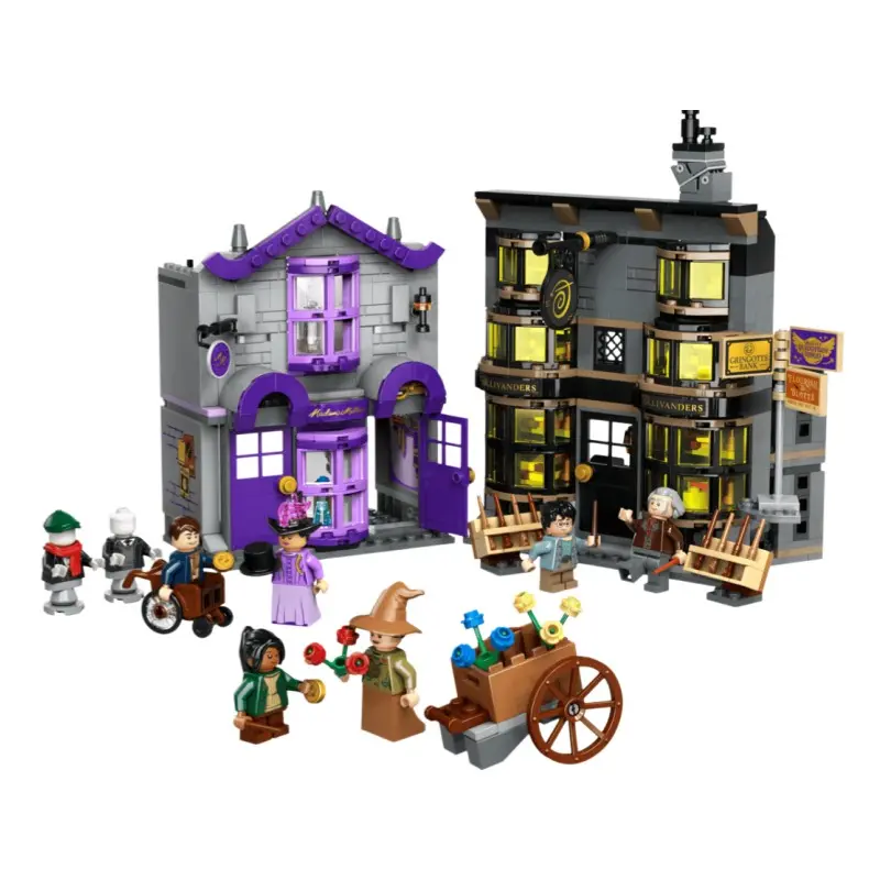 New 744-Piece Diagon Alley Wand Shop and Robe Shop Toy Building Block Sets, Adult and Child Toy Gift, Boy Girl Birthday Present