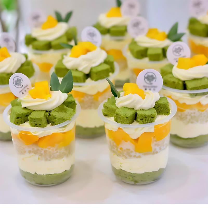 50pcs 250/360/500ML Pudding Cups Wiht Lids Plastic Boxes Ice-Cream Mousse Dessert Picnic Party Packing Dessert Cups with Lid