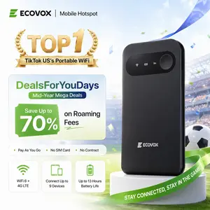 ECOVOX Portable WiFi Hotspot Device High-Speed 4G LTE Mobile  Router for Travel No SIM Card Required with Built-in Global Coverage Mini Wireless WiFi Modem for Car, RV, Truck & Outdoor Use  Upgraded Tri-Band,SummerVibes,summervibes summervibe 4glte