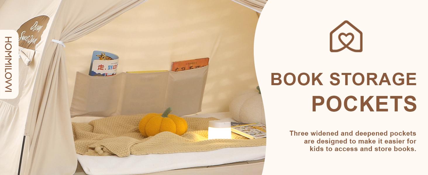 Twin Bed Tent for Boys, Indoor Blackout Sleeping Tent with Dreamy, Breathable Privacy Bunk Beds, for Drafty Rooms or Cottage-Style Spaces, Black