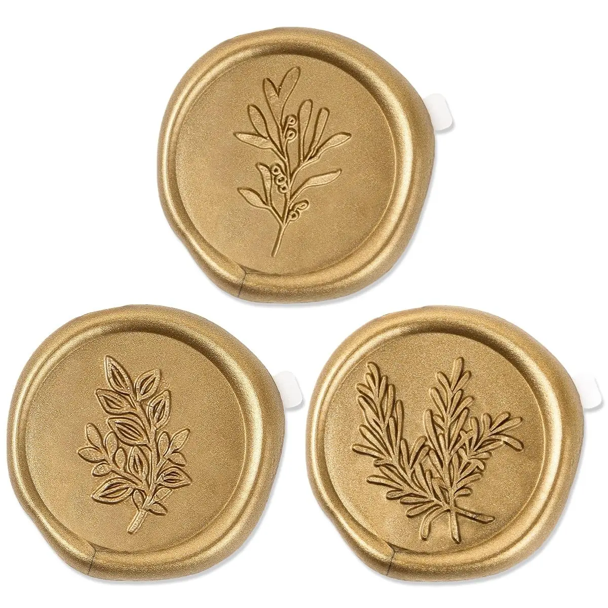 60 Pcs Gold Vintage Wax Seal Stickers 3 Designs for Wedding Invitation Envelopes Anniversary Bridal Shower Gift Wrapping Christmas
