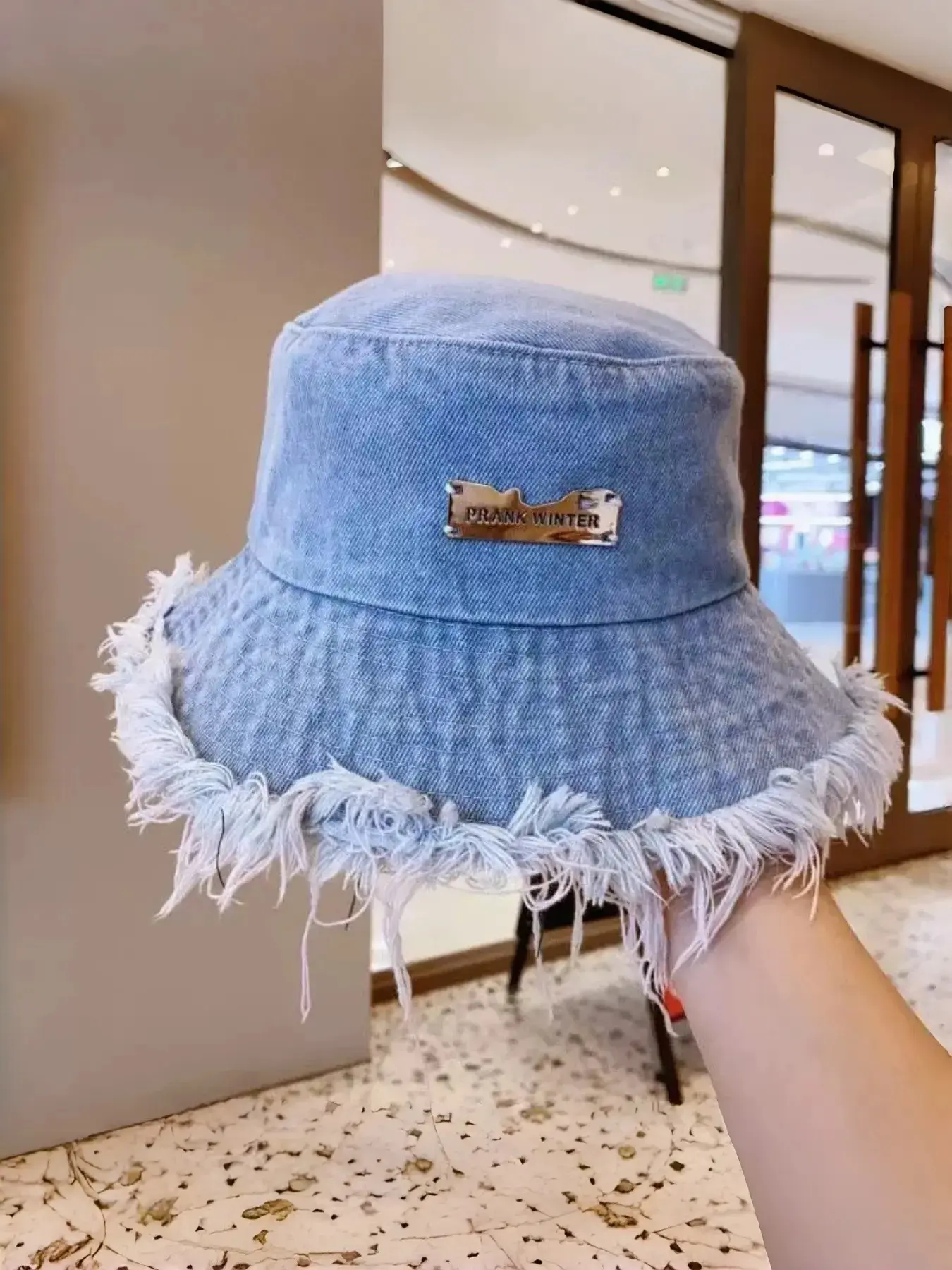 Spring Summer Sun Protection Denim Fisherman Hat, Large Brim Casual Versatile Japanese Style Bucket Hat, Washed Jean Fishing Cap for Women, Adjustable Sunscreen Hat, High Quality Hat, Adjustable Fit Hat, Adjustable Outdoor Cap