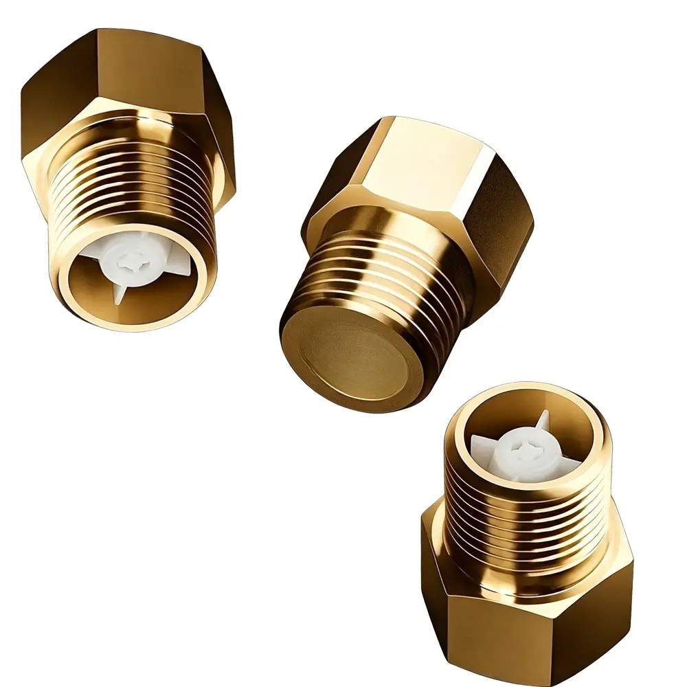 3pcs Brass Color Check Valve G1/2 Internal Thread to External Thread, Anti-Backflow One-Way Valve for Bathroom, Kitchen, RV Pipes