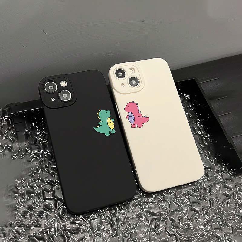 Cute Dinosaur Pattern Phone Case, 2 Counts TPU Anti-drop Phone Protective Cover, Phone Accessories Compatible with iPhone 11 12 13 14 15 16 Pro Max