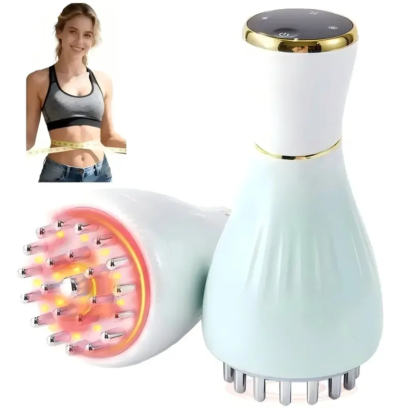 Handheld massager - equipped with red LED lights, heating, vibration, 4 modes, 30 level adjustable intensity, lightweight and portable shoulder and back self-care products