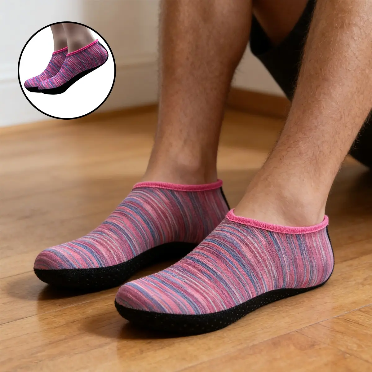 Adult Dive Socks, 95% Polyester + 5% Spandex, Soft Comfortable Fabric, Elastic Waistband, Ideal for Beach or Indoor Use