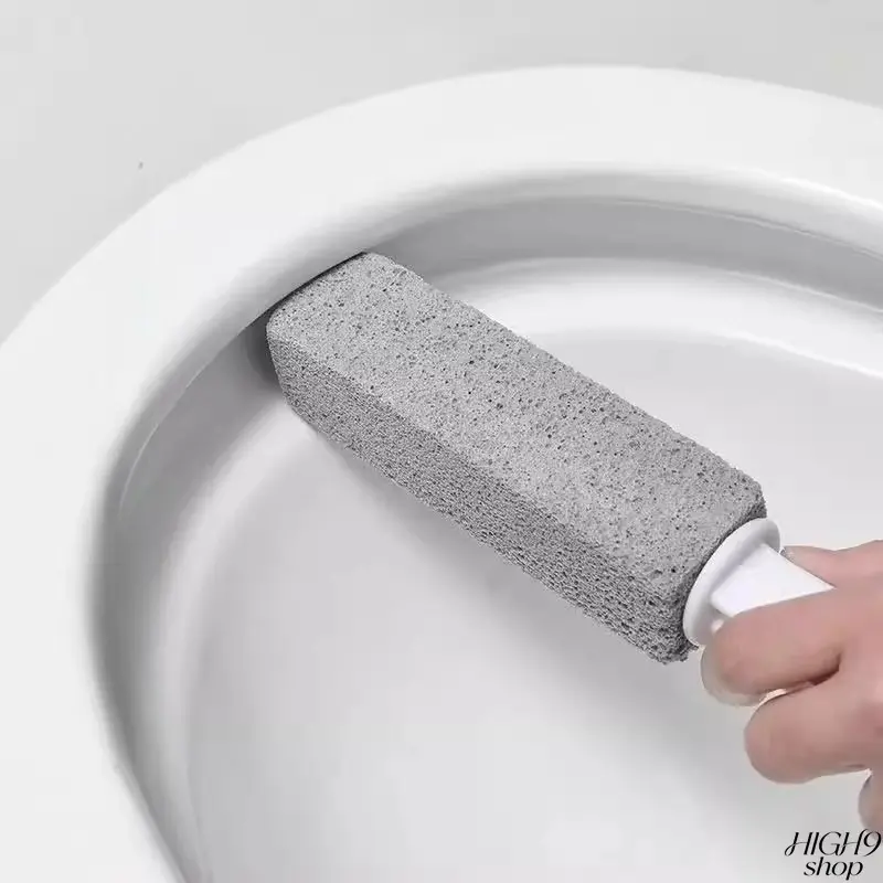 Pumice Stone Toilet Bowl Cleaner Brush With Handle, Heavy Duty Limescale Stain Remover Stick, Portable Bathroom Hard Water Yellow Stain Eraser Cleaning Tool For Toilet & Bathtub