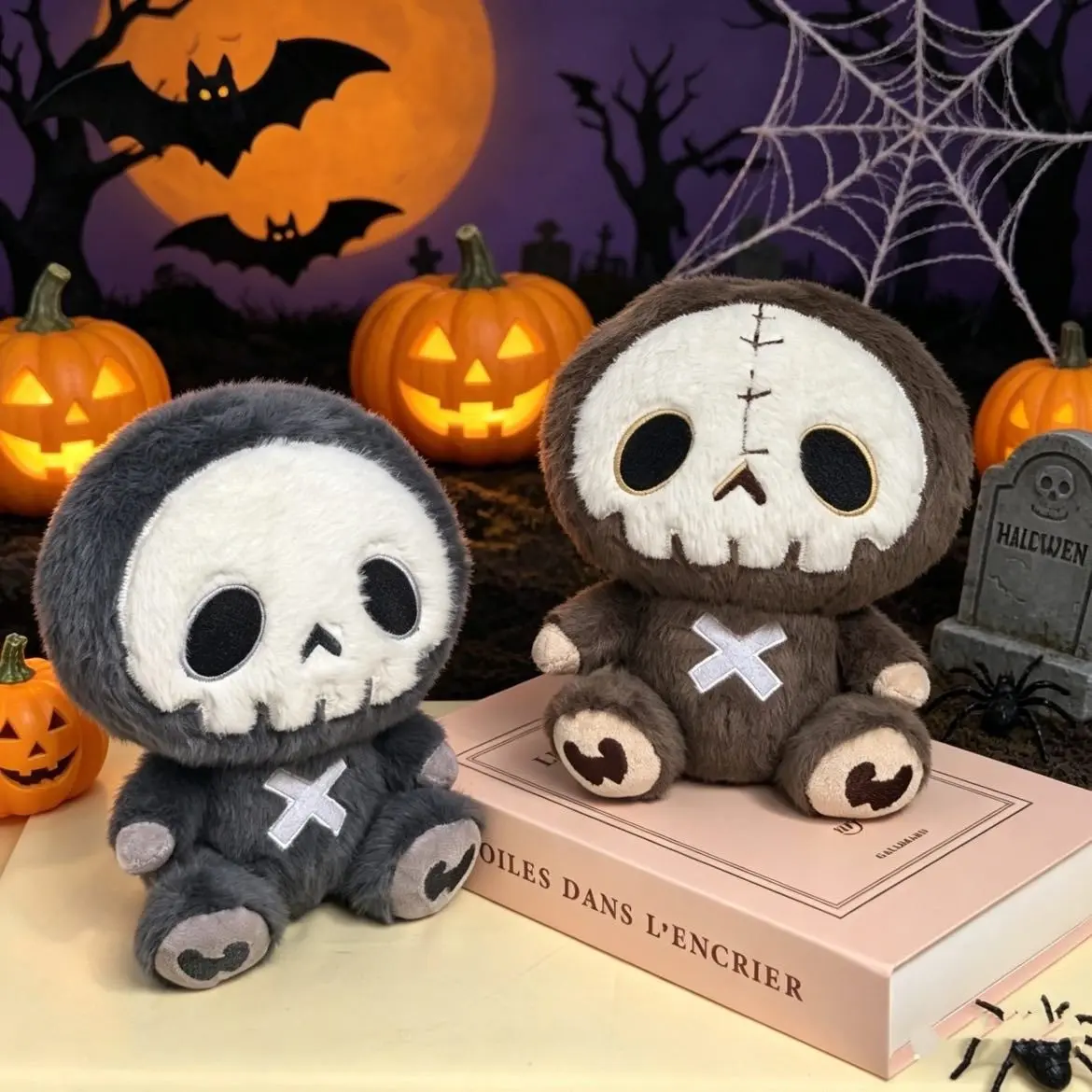 New Fun Halloween Skull Sloth Plush Doll, Cute Sloth Plush Toy, Cozy Pillow Stuffed Animal, Decorative Ornament, Perfect Gift Idea