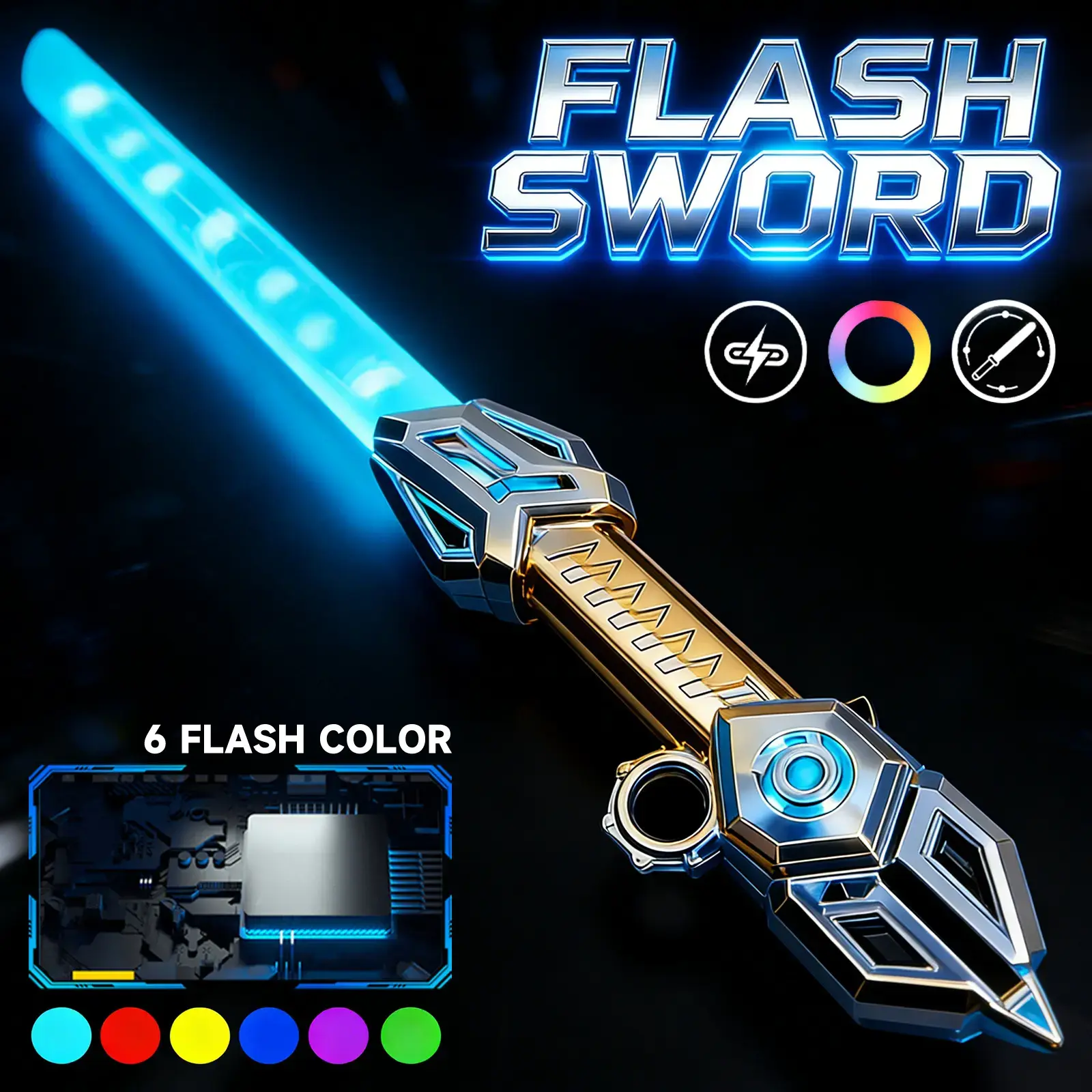 Light Up Saber for Kids Retractable LED Flash Sword with 6 Color Effects Sound Effects 360° Rotating Handle Extendable Toy Sword Ideal Gift for Boys Girls toy sword lightsaber retractable lightsaber