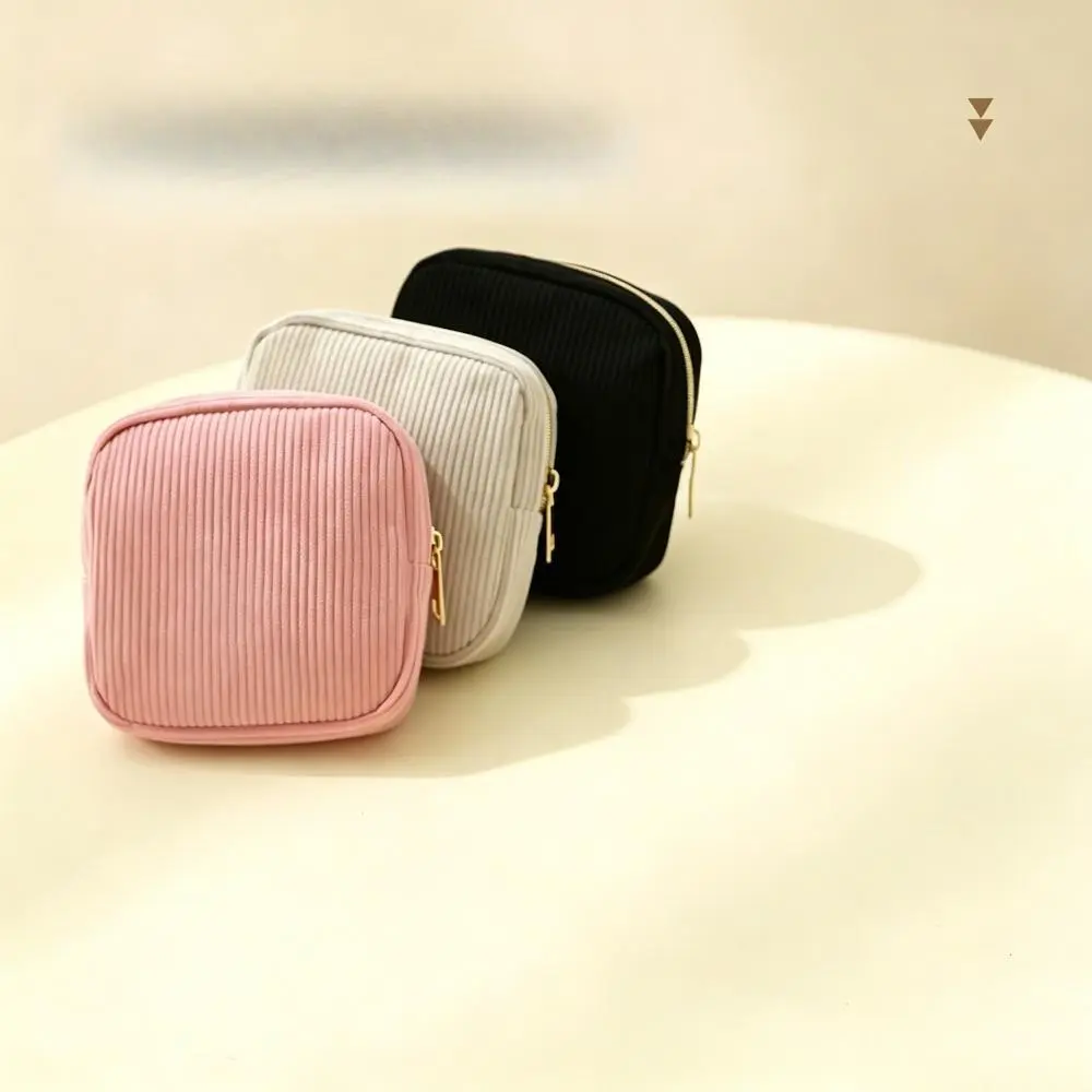 Aesthetic Boho Minimalist Sanitary Napkin Organizer Bag - Soft Fabric, Large-Capacity, Discreet Look, Lightweight Reusable Pouch for Liners, Compact Travel Accessory for Daily Use, Luggage & Bag Accessory, Organizing Pouch