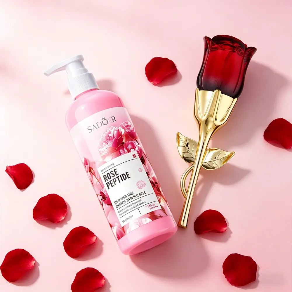 Rose Perfume Set with Peptide Body Lotion, Long-Lasting Scented Fragrance, Non-Sticky, Nourishing Body Care, Ideal Gift for Women