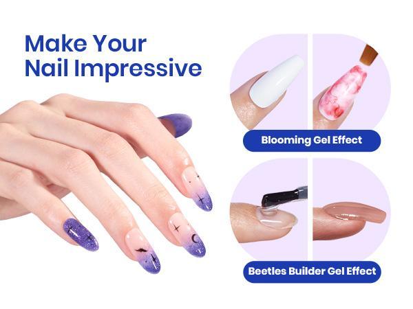Beetles 32 Colors All-In-One Gel Nail Polish Kit, Complete Gel Nail Kit with UV Light, Base & Top Coats, Cuticle Oil, Nail Accessories, Ultimate DIY Manicure Kit for Women