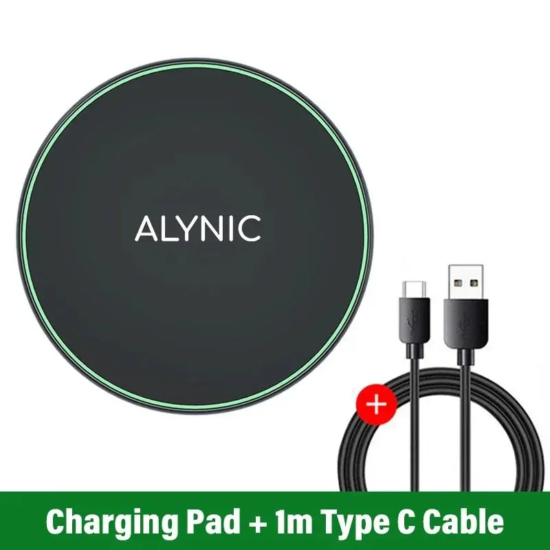 Universal Fast Charge Wireless Cellphone Charger Pad - Electronic Mobile Charging Dock Station for iPhone 17/16/15/14/13 Pro Max, Samsung S25/S24, Xiaomi, Huawei